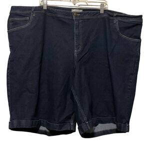 Woman Within Dark Wash Denim Plus Size Shorts